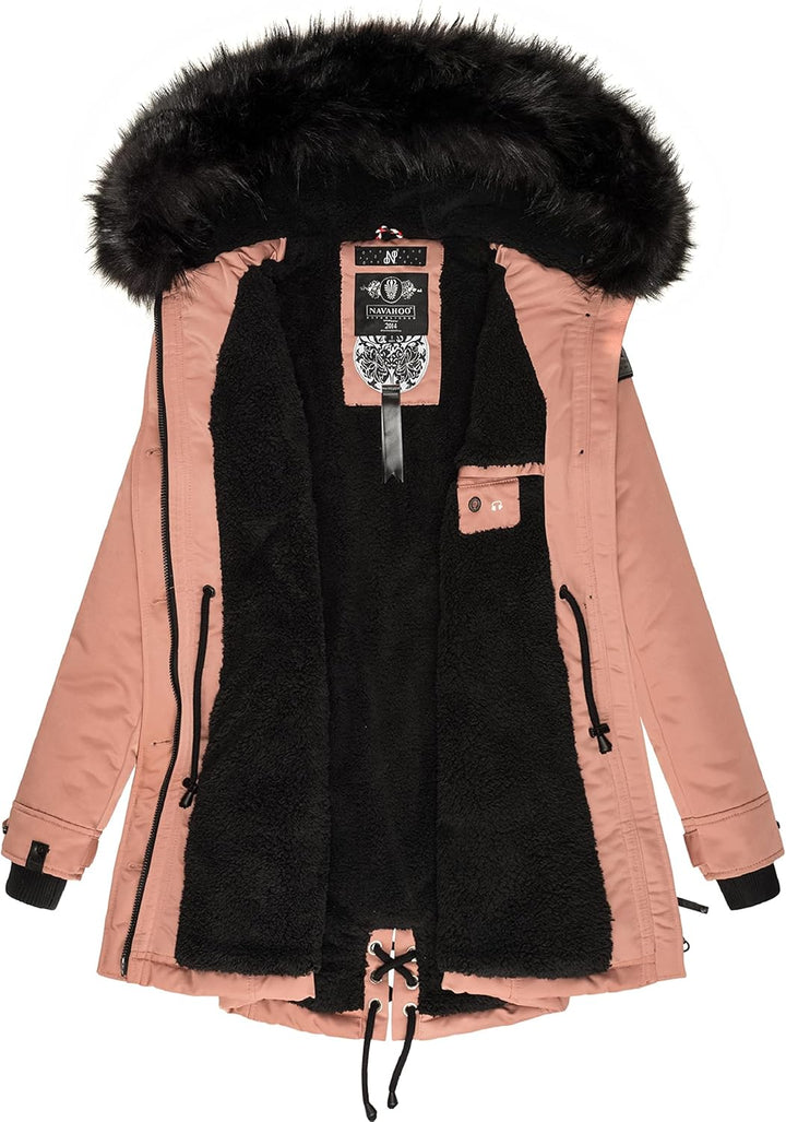 Navahoo Damen warmer Winterparka mit Kapuze Luluna Prc XS-XXL XS Terracotta, XS Terracotta