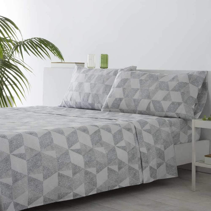 Cotton Artean Bettwäsche-Set, quadratisch, 150 x 190/200 cm Hypoallergen. Cama 150 X 190/200 Hellgra