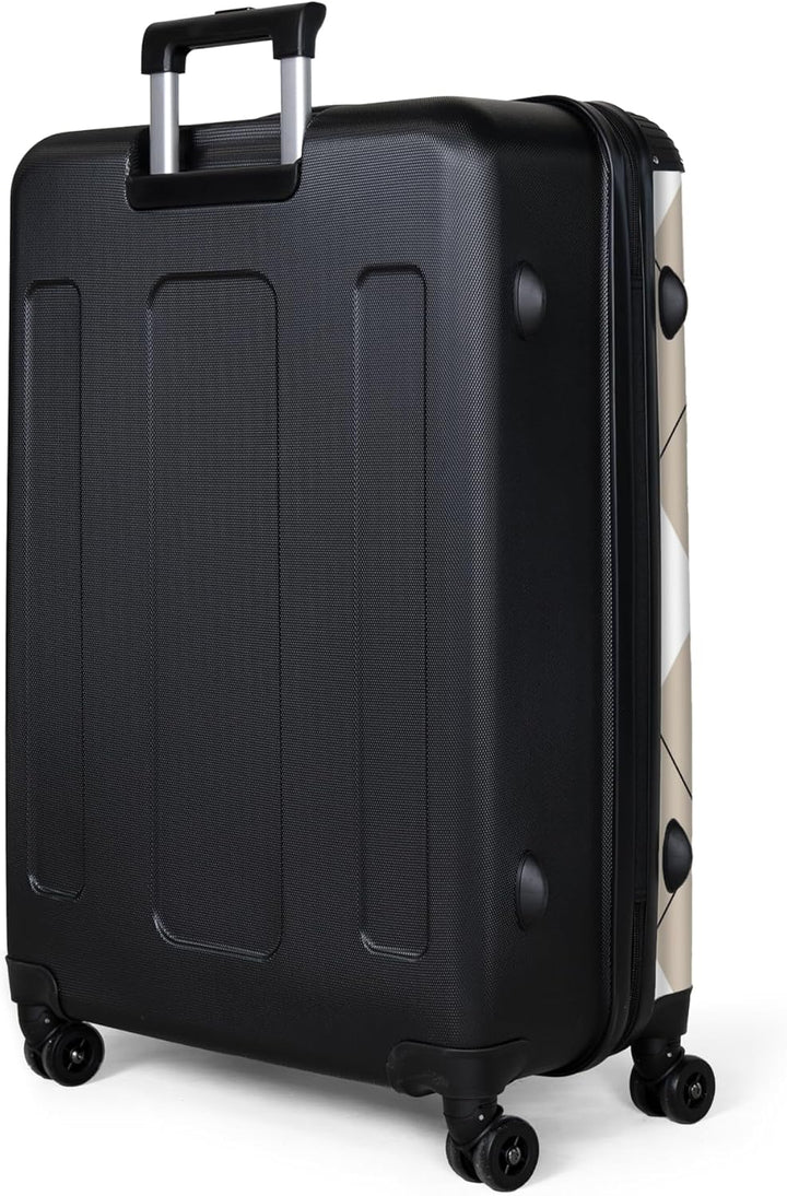 NoBoringSuitcases.com® Koffer XL Gross 77x51.5x28 cm Reisekoffer mit 4 Rollen Leicht Trolley Hartsch
