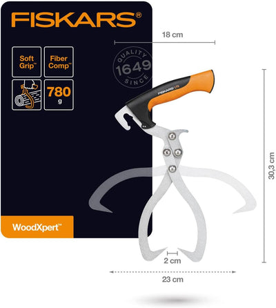 Fiskars Handpackzange zur Holzbearbeitung, Inklusive Köcher, Maulöffnung 23,5 cm, Schwarz/Orange, Wo