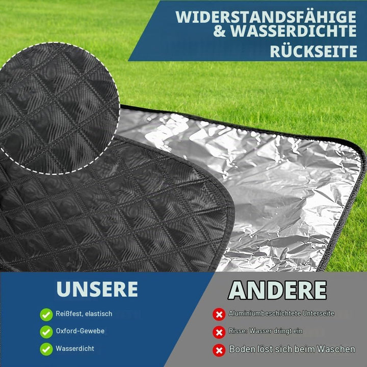 AUAUY Picknickdecke Boho Wasserdicht, 200x200cm, mit Tragegurt, Grün Blau - 200x200 Cm, Blau - 200x2