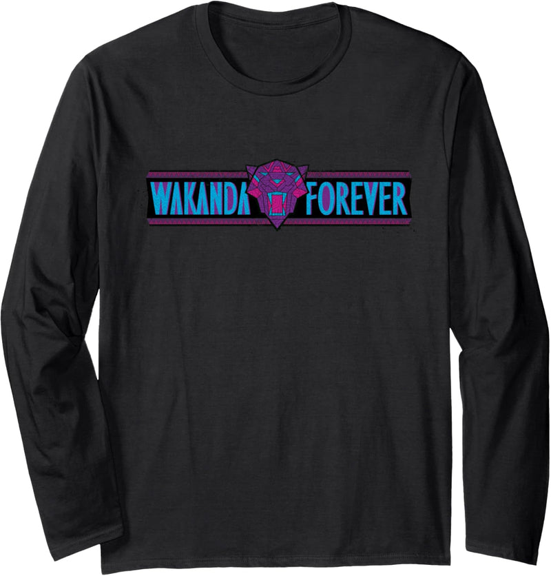 Marvel Black Panther: Wakanda Forever Movie Stylized Logo Langarmshirt