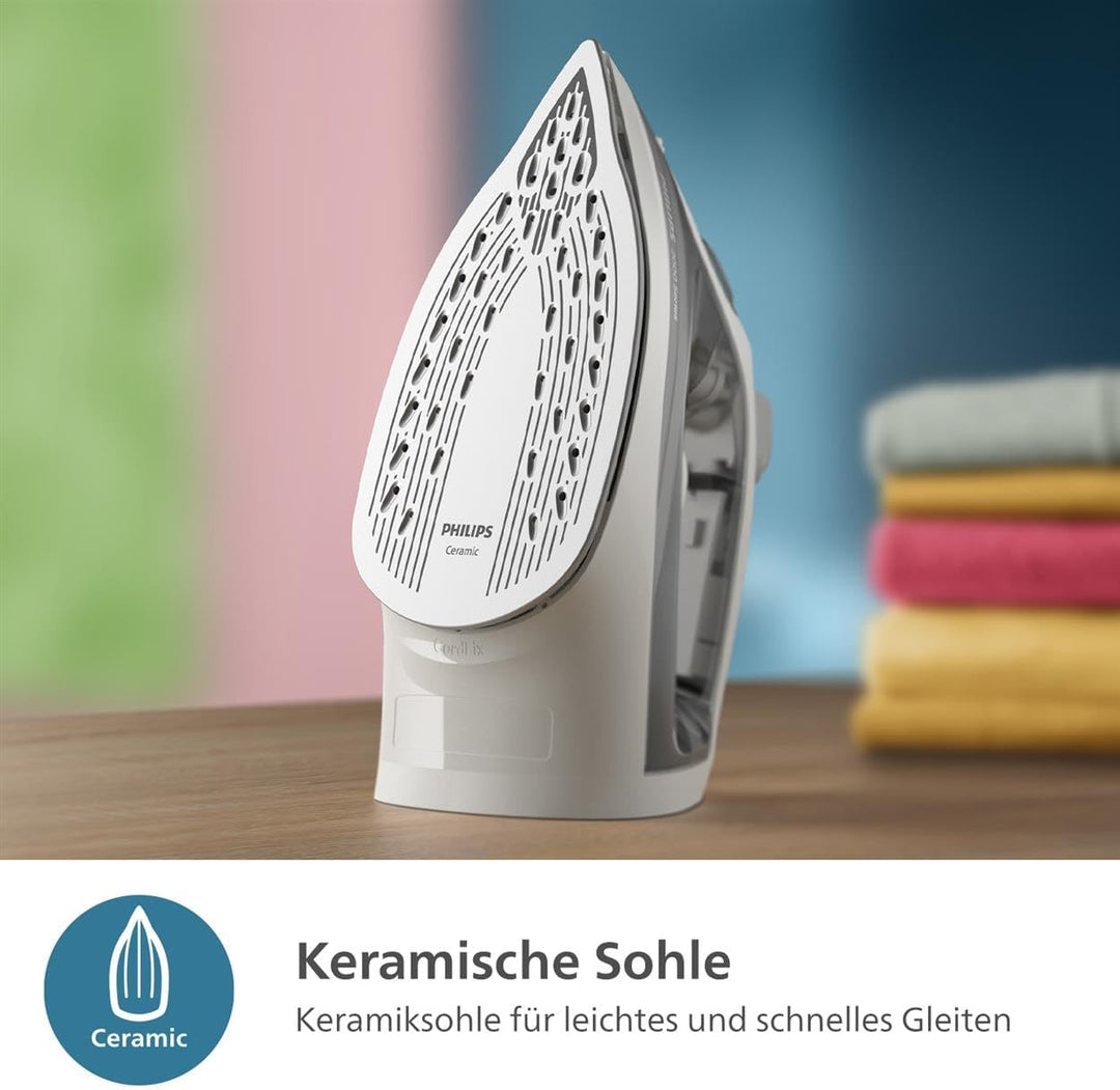 Philips 2000-Serie Dampfbügeleisen - Bis zu 25 g/min Dauerdampf. 2000W. 250 ml Wassertank. Schnelle