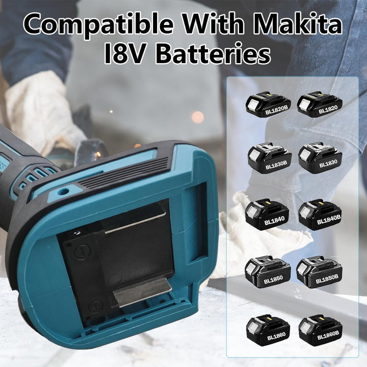 Akku Geradschleifer Kompatibel mit Makita 18V Batterie, Professional Multifunktionswerkzeug Brushles