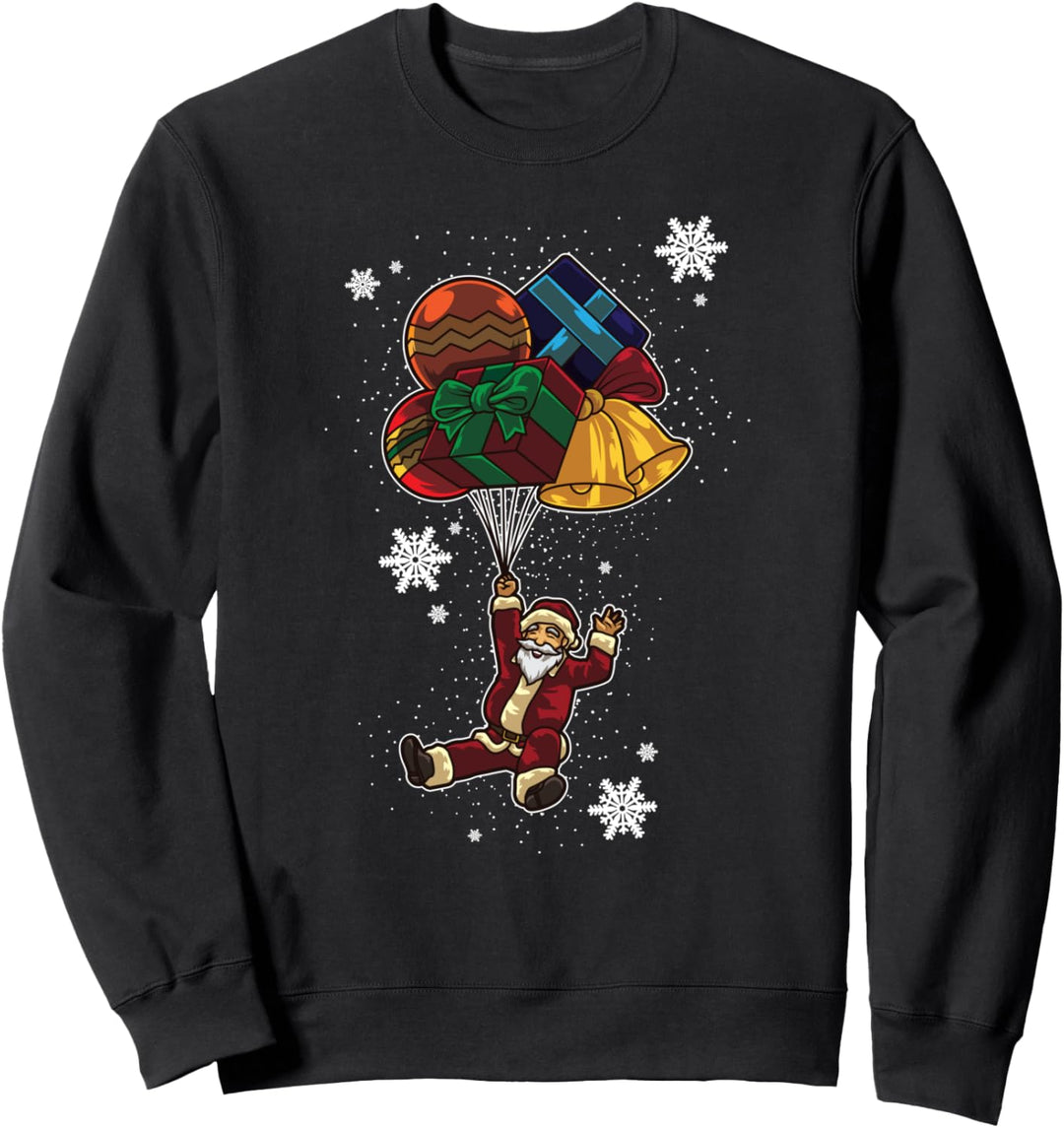 Weihnachtsmann - Ballons aus Geschenken & Weihnachtsschmuck Sweatshirt