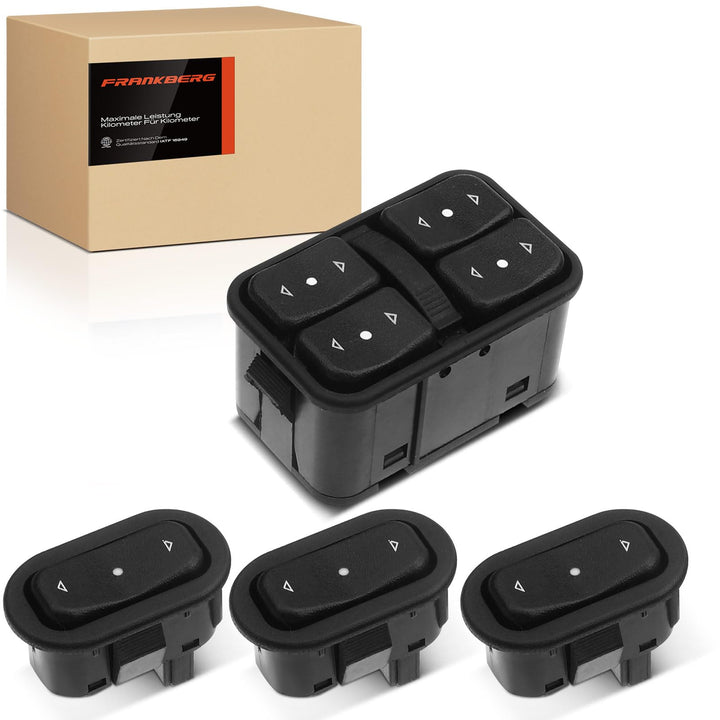 Frankberg 4x Fensterheber Schalteinheit Schalter Vorne Hinten Kompatibel mit Astra G 1.2L-2.2L 1998-