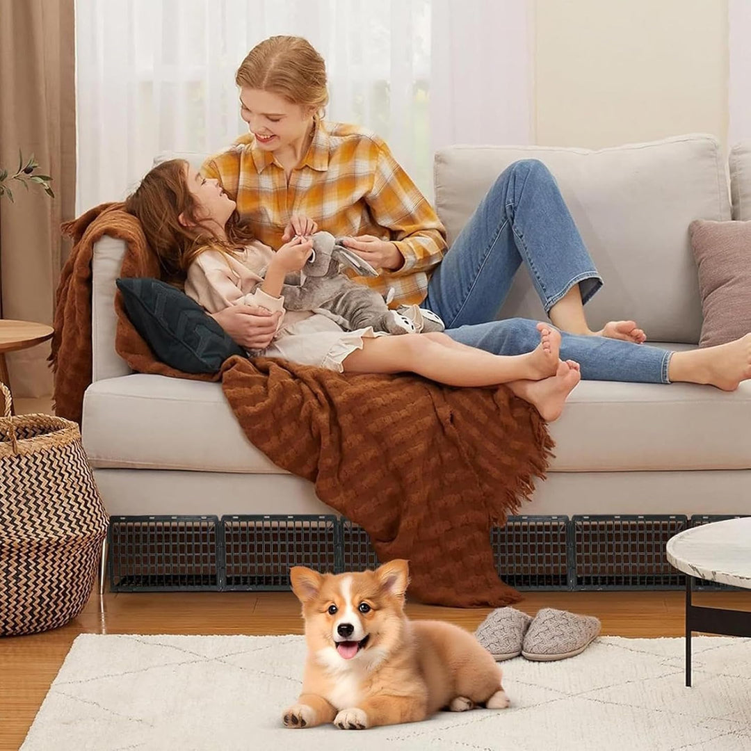 Schutzgitter für unter die Couch | Unter-Bett-Sperre für Katzen und Spielzeug - 12er Set Einfache Mo