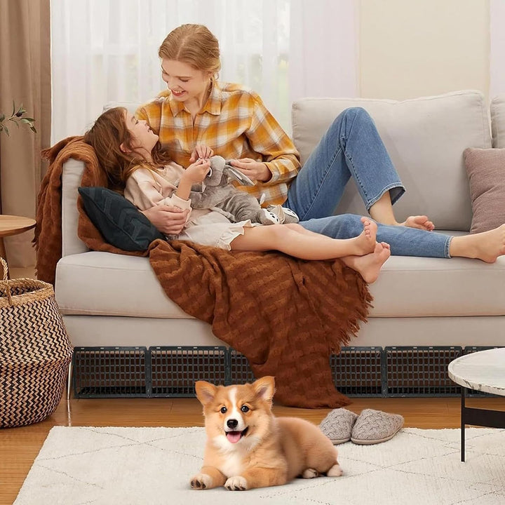 Schutzgitter für unter die Couch | Unter-Bett-Sperre für Katzen und Spielzeug - 12er Set Einfache Mo