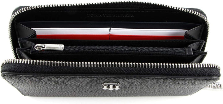 Tommy Hilfiger Damen Th Essence Lrg Za Kleine Lederwaren Schwarz, Schwarz