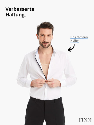 FINN figurformendes Kompressions-Unterhemd Herren - Shapewear Kurzarm Shirt mit Bauch-Weg Effekt - B