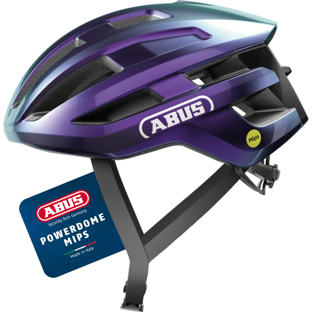 ABUS Rennradhelm PowerDome MIPS - leichter Fahrradhelm mit cleverem Belüftungssystem und Aufprallsch