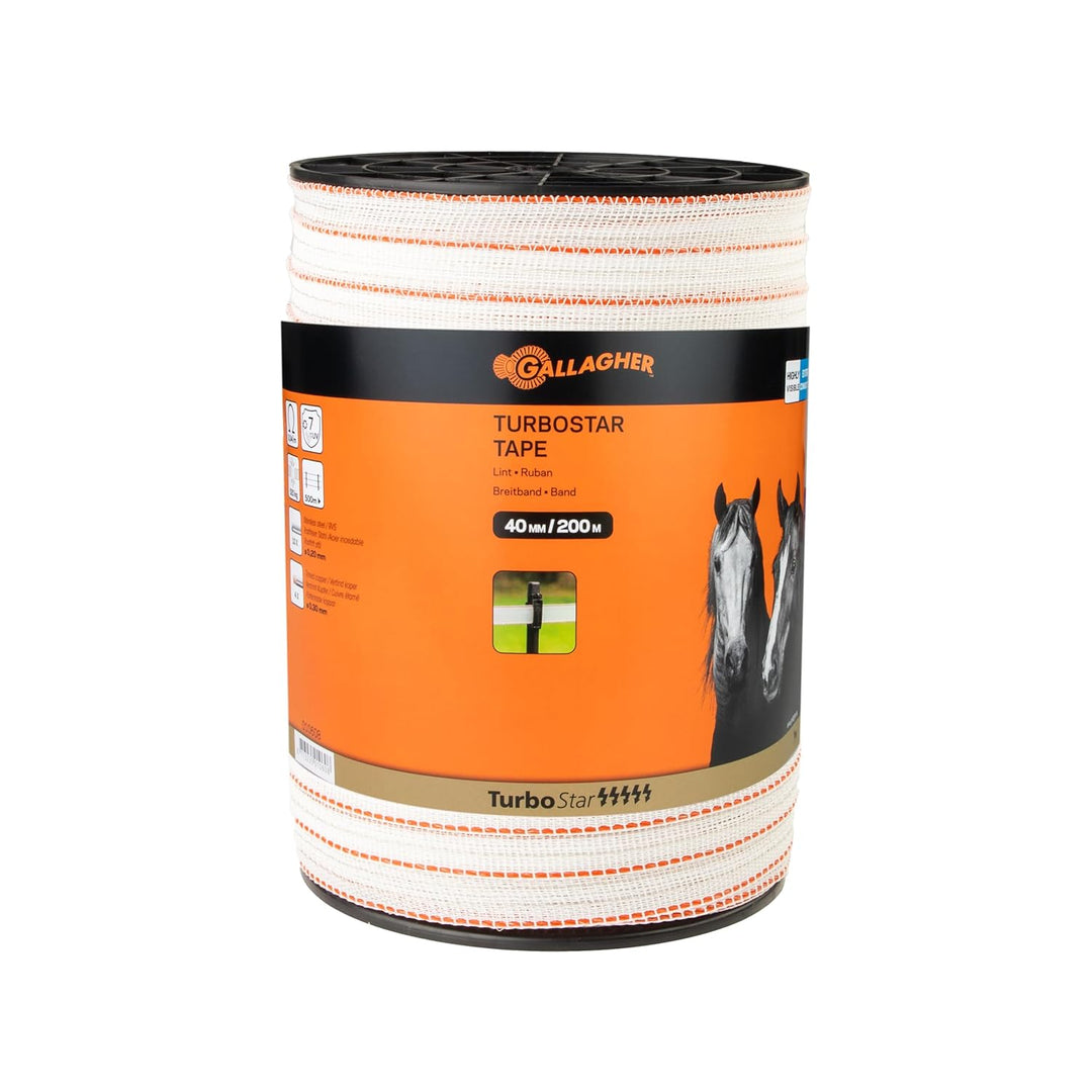 200 m/40 mm Gallagher Weidezaunband TurboStar Super (weiss)