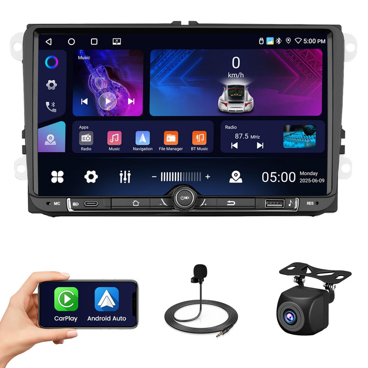 Roinvou Android15 4+64G Autoradio für VW Golf 5 6 Passat Polo Tiguan Touran Caddy Skoda Wireless Car