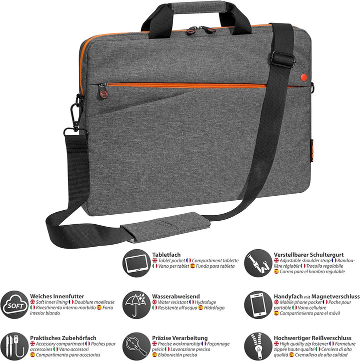 PEDEA Laptoptasche "Fashion" Notebook-Tasche bis 15,6 Zoll (39,6 cm) Umhängetasche mit Schultergurt
