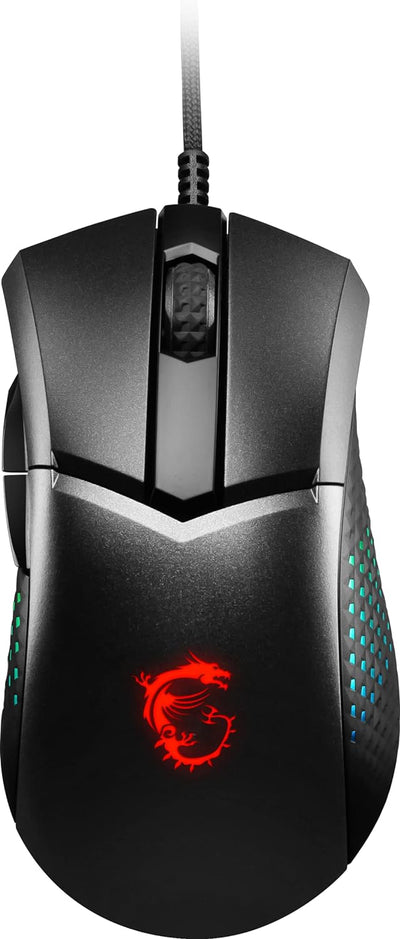 MSI Clutch GM51 Lightweight Gaming Maus - 26.000 DPI Optischer Sensor, 650 IPS, symmetrisch, 60Mio+