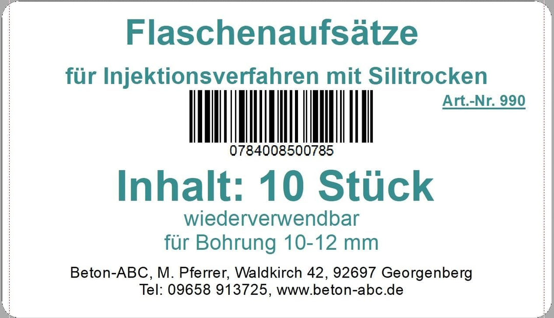 10 Injektionsbehälter, leere Injektionsflaschen für Injektionsverfahren mit Horizontalsperre Silitro