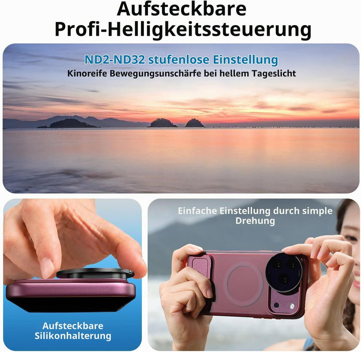 SMALLRIG Clip-On 46mm ND2-ND32 Filter for iPhone 18 Pro Max/ 18 Pro - 6877