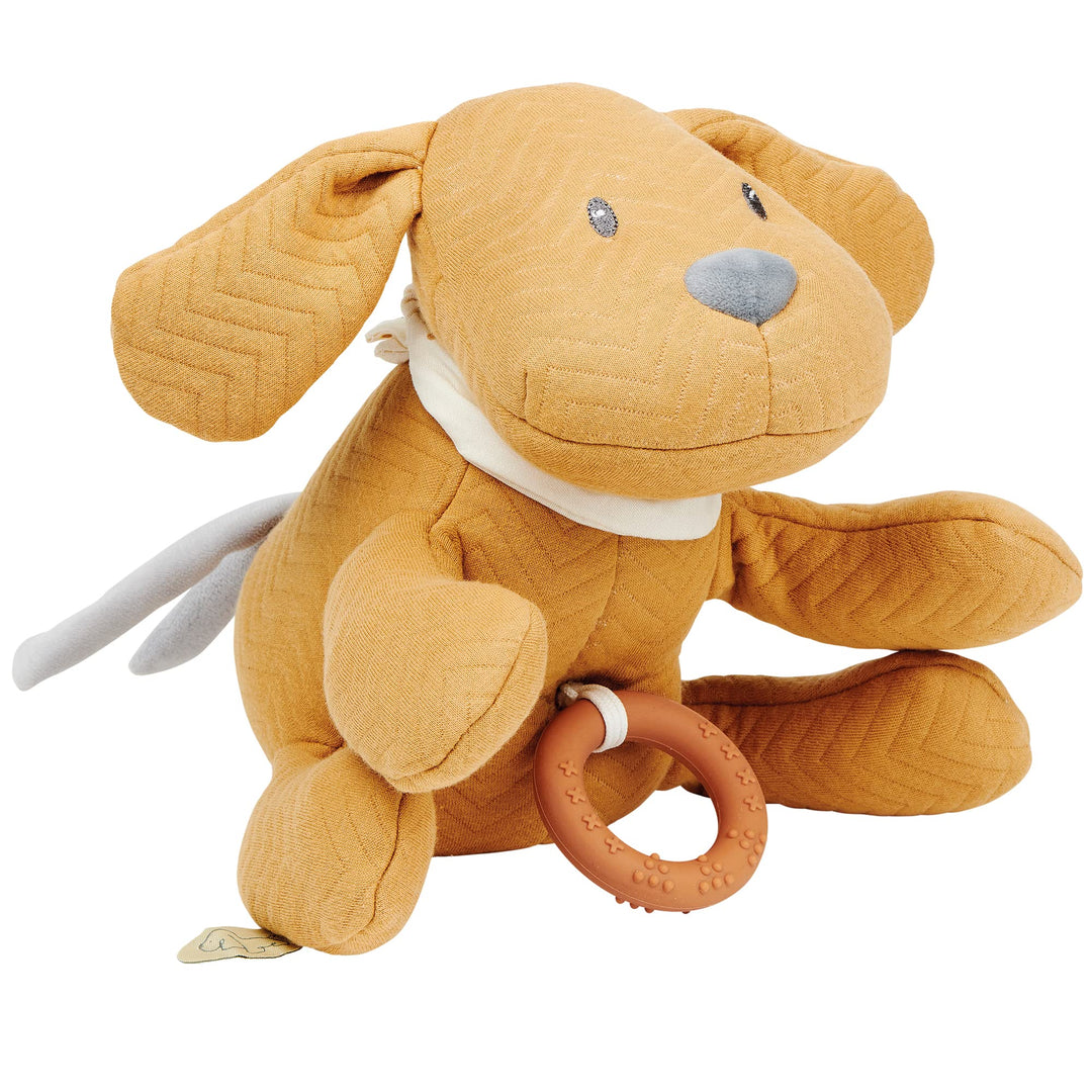 Nattou Musikalisches Kuscheltier, Hund Charlie, Mit integrierter Spieluhr, 30 cm, Vegan, Jacquard, B