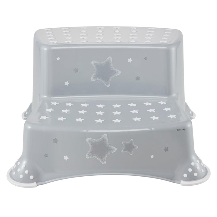 keeeper Stars Zweistufiger Tritthocker, Ab ca. 3 bis ca. 14 Jahre, Anti-Rutsch-Funktion, Igor, Grau
