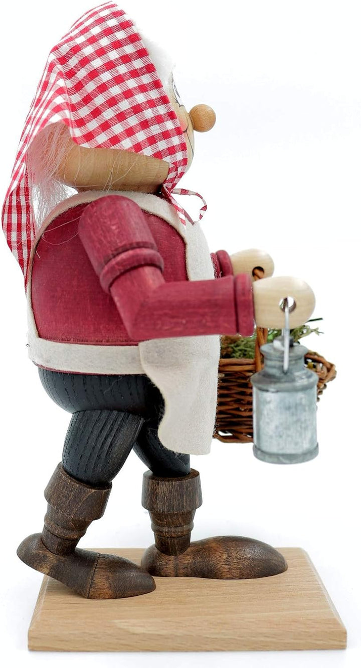 Kuhnert - Original Erzgebirgische Holzkunst Räuchermann Räucherfigur 22cm - Kräuterfrau