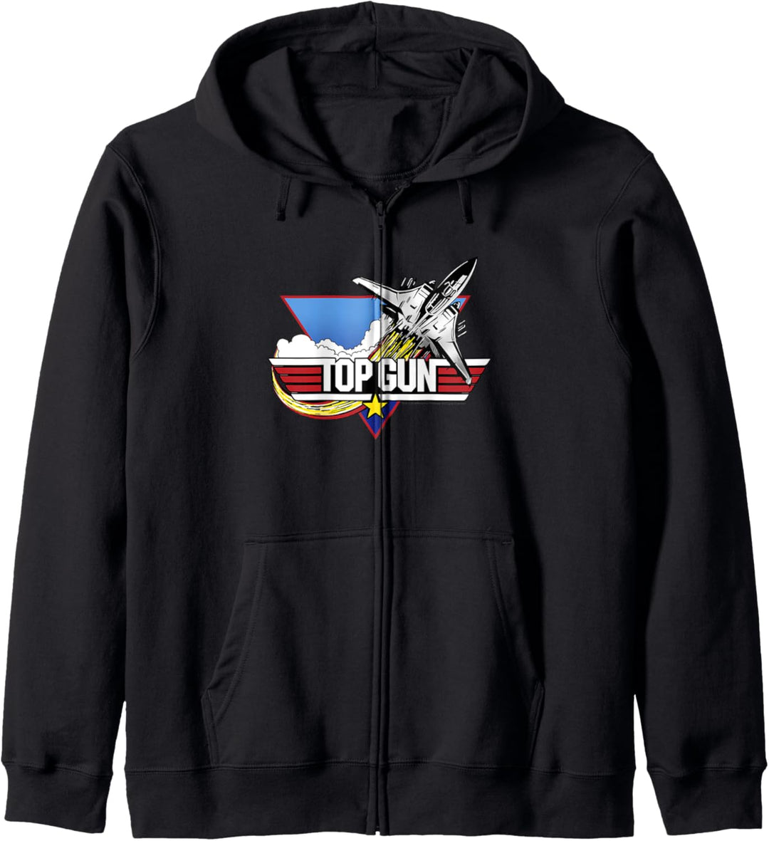 Top Gun Fighter Jet Portrait Logo Kapuzenjacke
