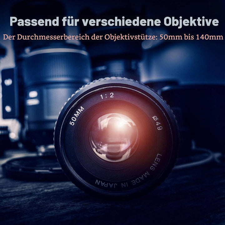 SMALLRIG Lange Linse Unterstützung mit 15mm Stangenklemme (34.5mm Höhenverstellbar) -BSL2680
