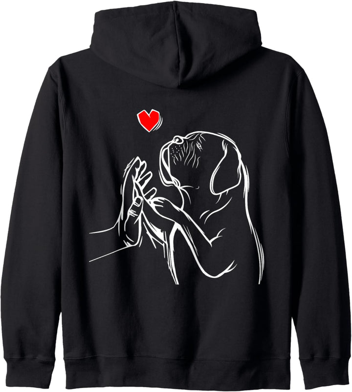 Dogue de Bordeaux Bordeauxdogge Hunde Frauchen Kapuzenjacke