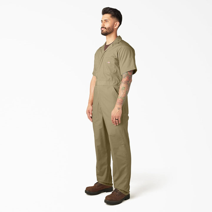 Dickies Herren Short Sleeve Coverall Arbeitsoverall S Kurz Khaki, S Kurz Khaki