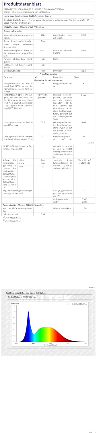 Depuley 48 W Deckenleuchte, rund, dimmbar, Farbe gesteuert, Thyristor-dimmbar White, White