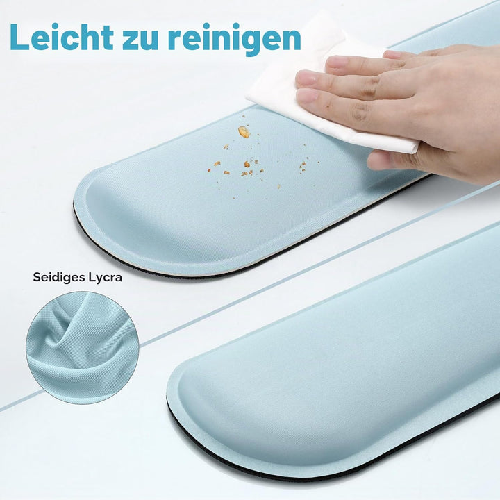 Gimars Vergrössertes Gel-Memory-Schaumstoff-Set, Tastatur-Handgelenkauflage, Maus-Handgelenkpolster,