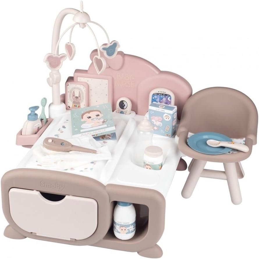 Smoby Toys - Baby Nurse Cocoon Puppen-Spiel-Set für Kinder ab 3 Jahren - 3-in-1 Spielcenter (Puppenb