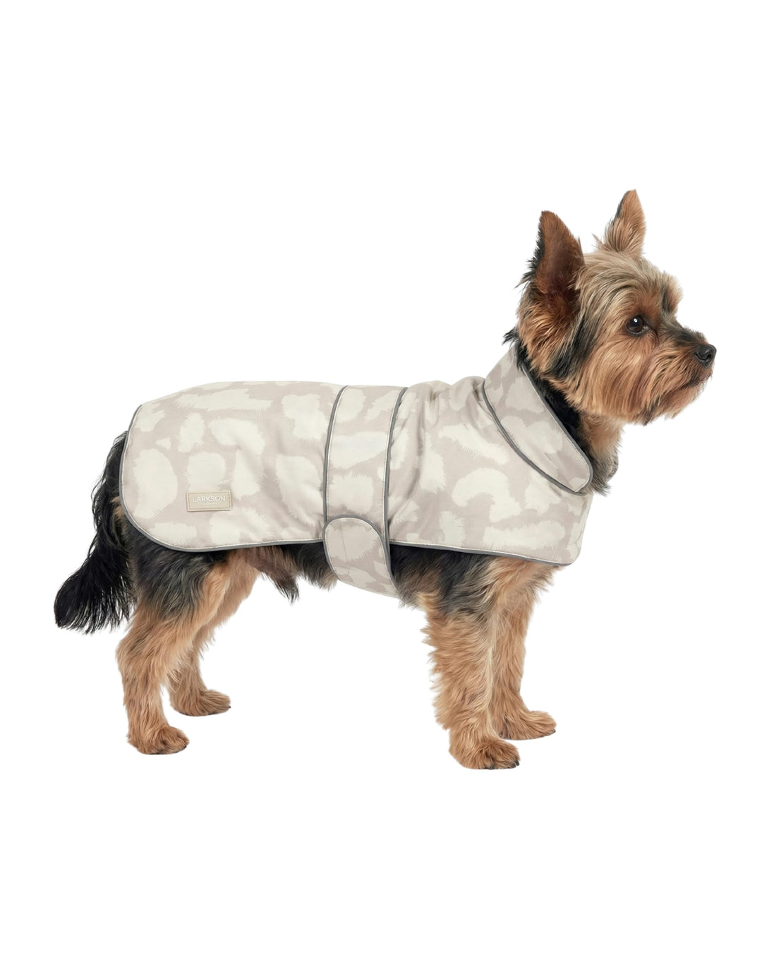 Larkson Hundemantel Beige Leo - Jonte - Regenmantel für Kleine &amp; Mittelgrosse Hunde - 10000 mm Wasse