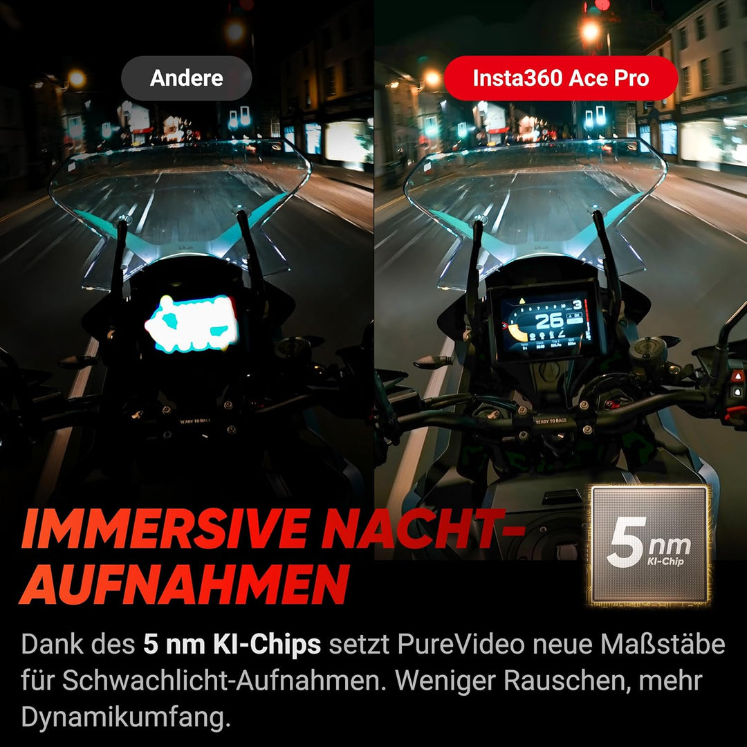 Insta360 Ace Pro Xplorer-Bundle Schiefergrau - wasserdichte Action-Kamera, zusammen mit Leica entwic