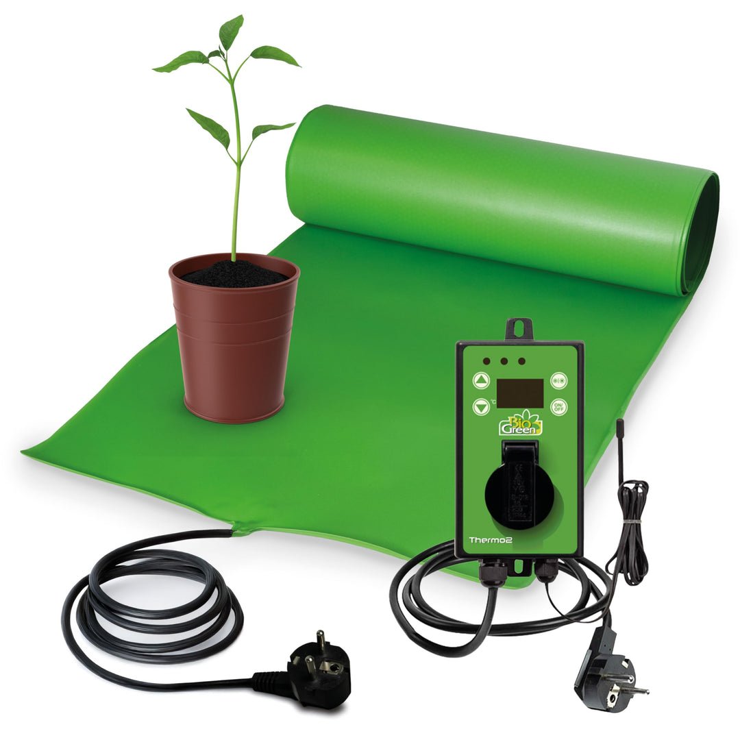 Bio Green Anzuchtbooster Heizmatte mit Digital-Thermostat für Pflanzen | 60 x 120 cm | 140 Watt | wa