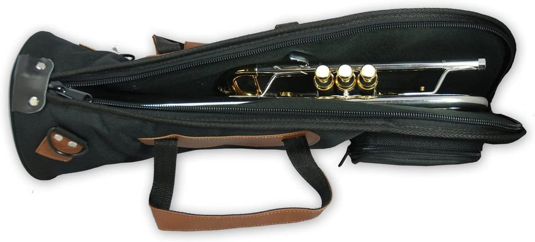 Soundman® Gigbag für Trompete - Extra stabile Verstärkung am Trichter - mit weicher Innenfütterung -