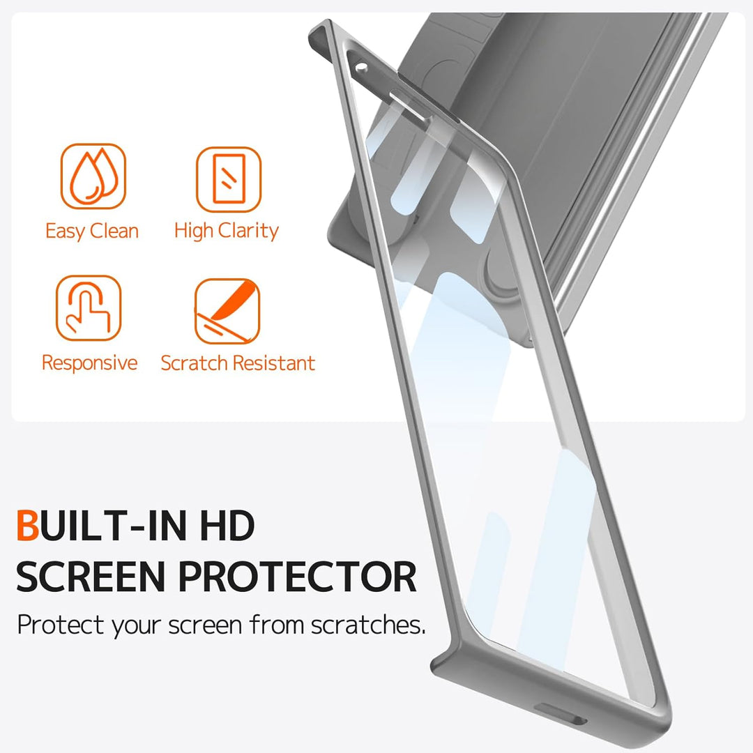 NINKI Kompatibel mit Samsung Galaxy Z Fold 3 Ständer Hülle mit eingebautem Displayschutz Samsung Z f