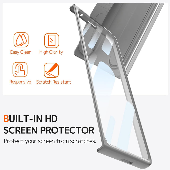 NINKI Kompatibel mit Samsung Galaxy Z Fold 3 Ständer Hülle mit eingebautem Displayschutz Samsung Z f