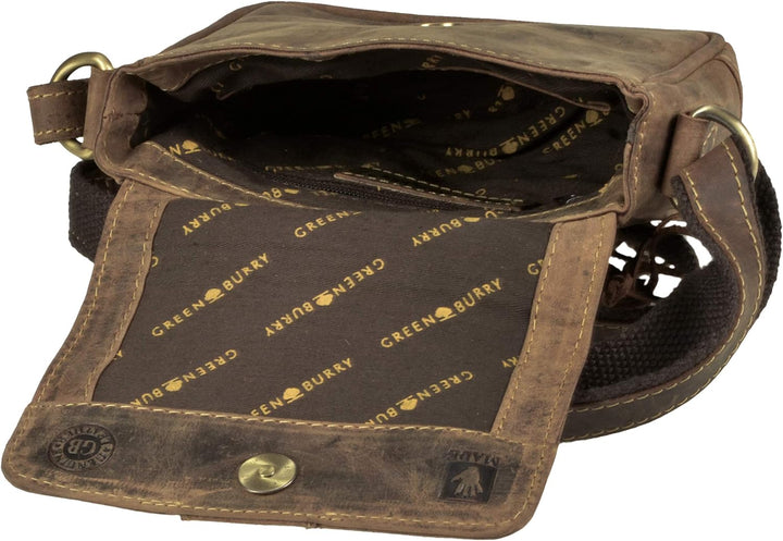 Greenburry Vintage Umhängetasche Leder 19 cm