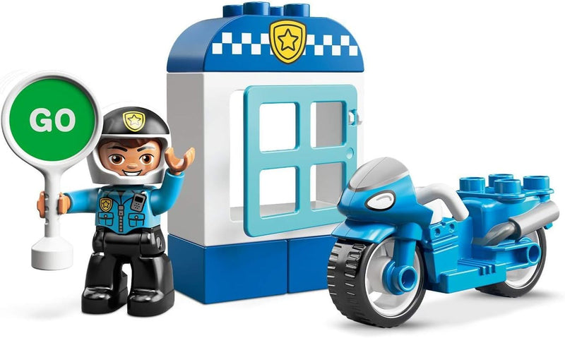 LEGO 10900 DUPLO Polizeimotorrad, Polizei Spielzeug ab 2 Jahre mit Motorrad und Polizistenfigur, Bau