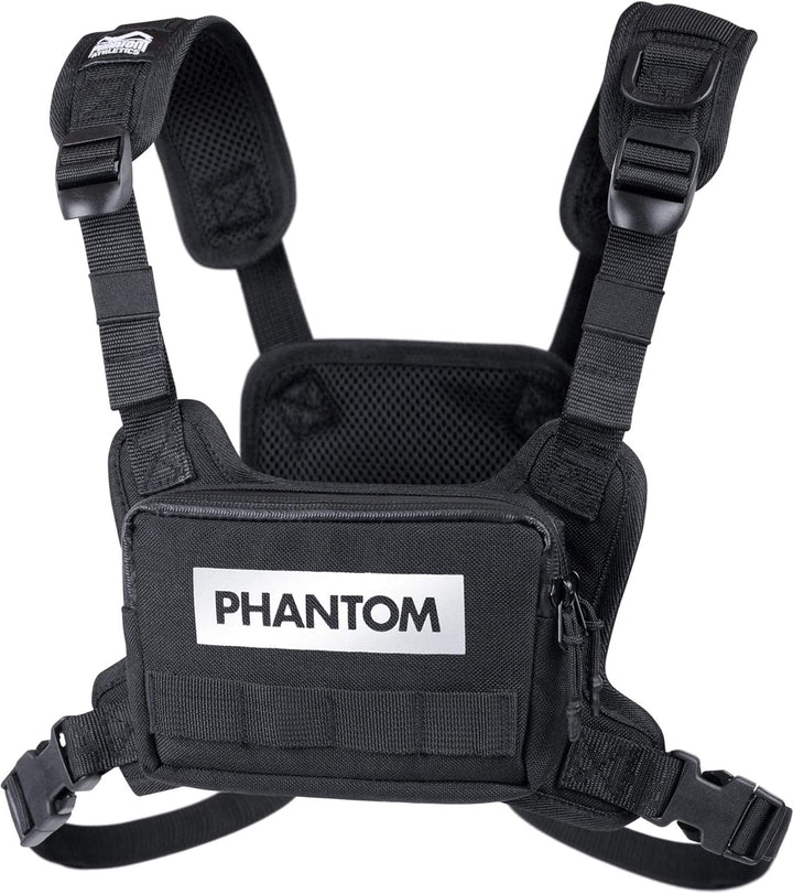 Phantom Chest-Bag Tactic - Fitness Tasche | Sport Brust-Tasche | Männer Damen - Schwarz Einheitsgrös