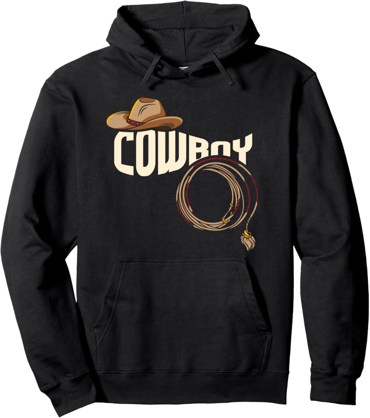 Cowboy Rodeo I Western Cowboyhut I Lasso I Cowboy Pullover Hoodie