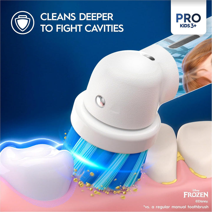 Oral-B - Vitality Pro Kids Frozen HBOX, Batteriebetrieben, Zahnbürste, Schwarz