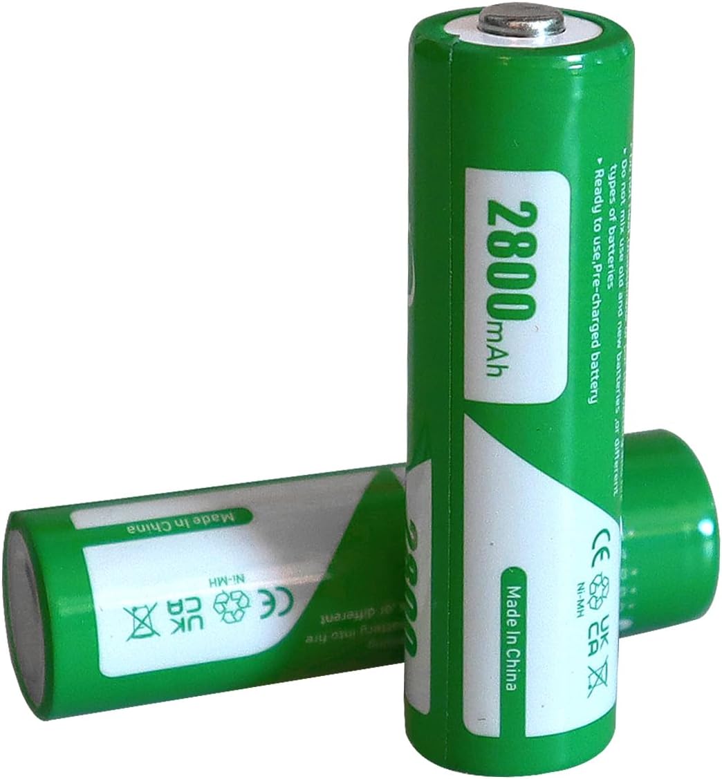 2800mAh NI-MH AA Batterie & 1100mAh NI-MH AAA Batterie mit Ladegerät,SUNLYTOUR 4 Stück 2800mAh AA NI