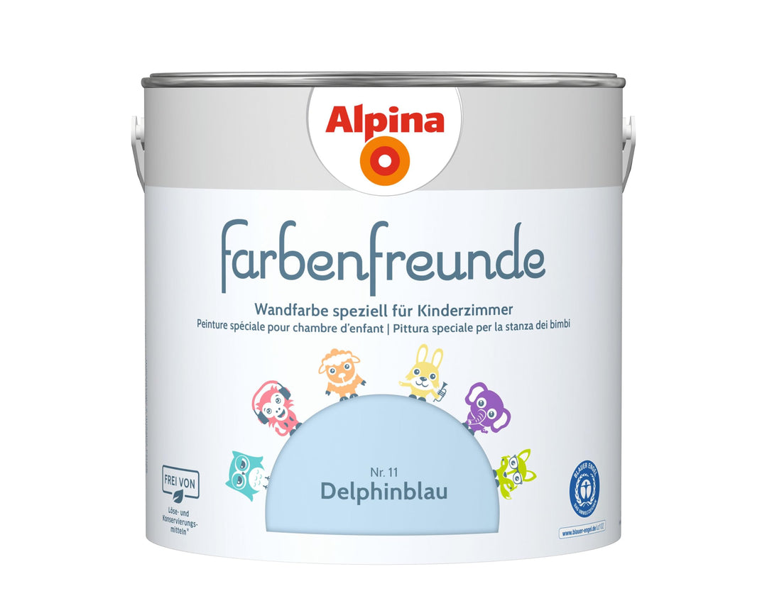 Alpina Farbenfreunde Nr. 11 Delphinblau 2,5 Liter matt, Delphinblau