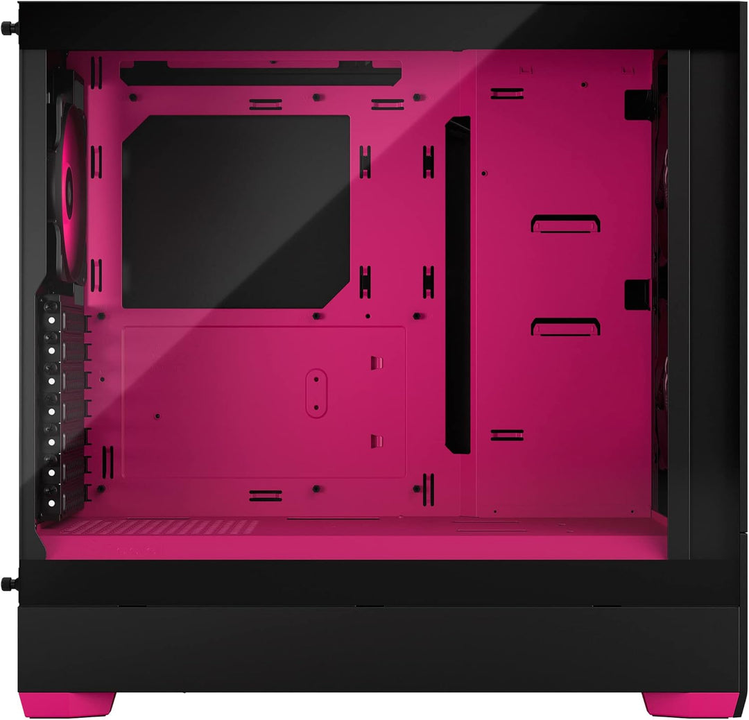 Fractal Design Pop Air RGB Magenta Core - Tempered Glass Clear Tint - Honeycomb Mesh Front – TG Side