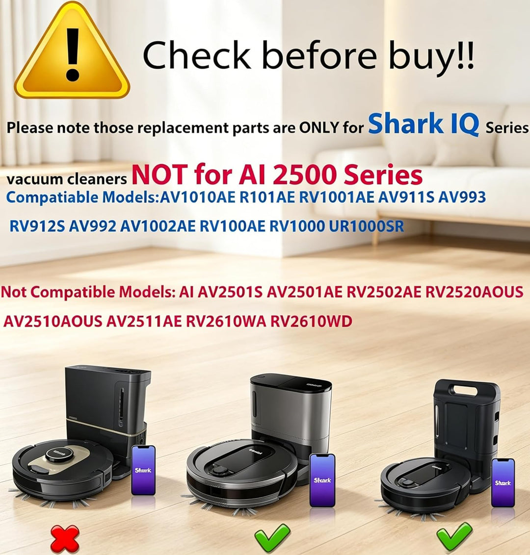JoyBros Big-Kit Ersatzteil-Zubehör, kompatibel mit Shark IQ R101AE RV1001AE AV912S AV1002AE RV100AE