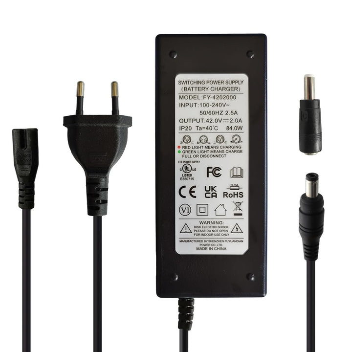 Ladegerät 42V 2A DC 5.5mm*2.5mm Stecker für 10-Serie 36V