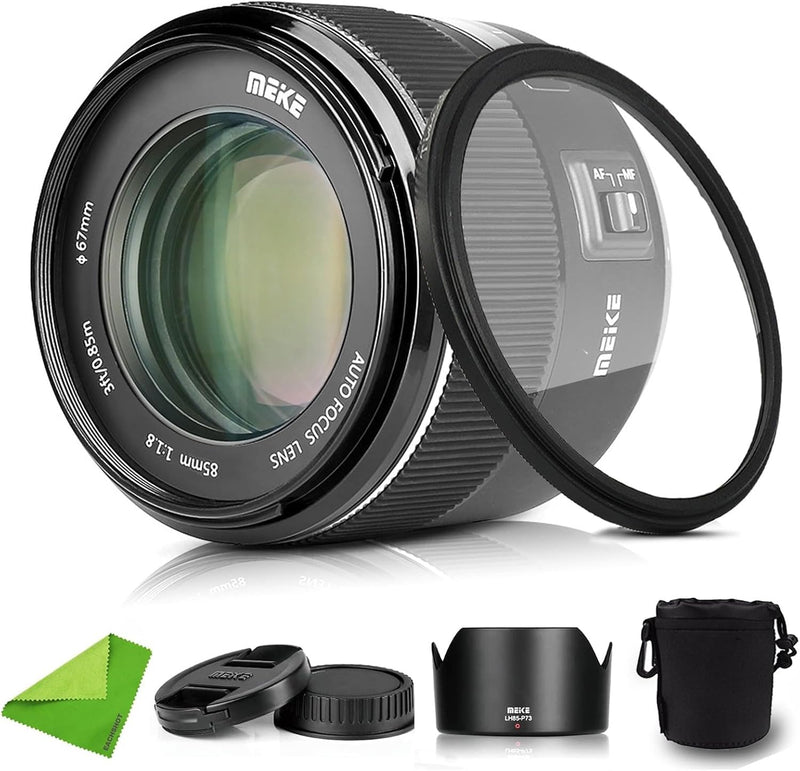 Meike 85mm F1.8 EF-Mount Vollformat Autofokus Teleobjektiv mit grosser Blende für Canon EOS EF-Mount