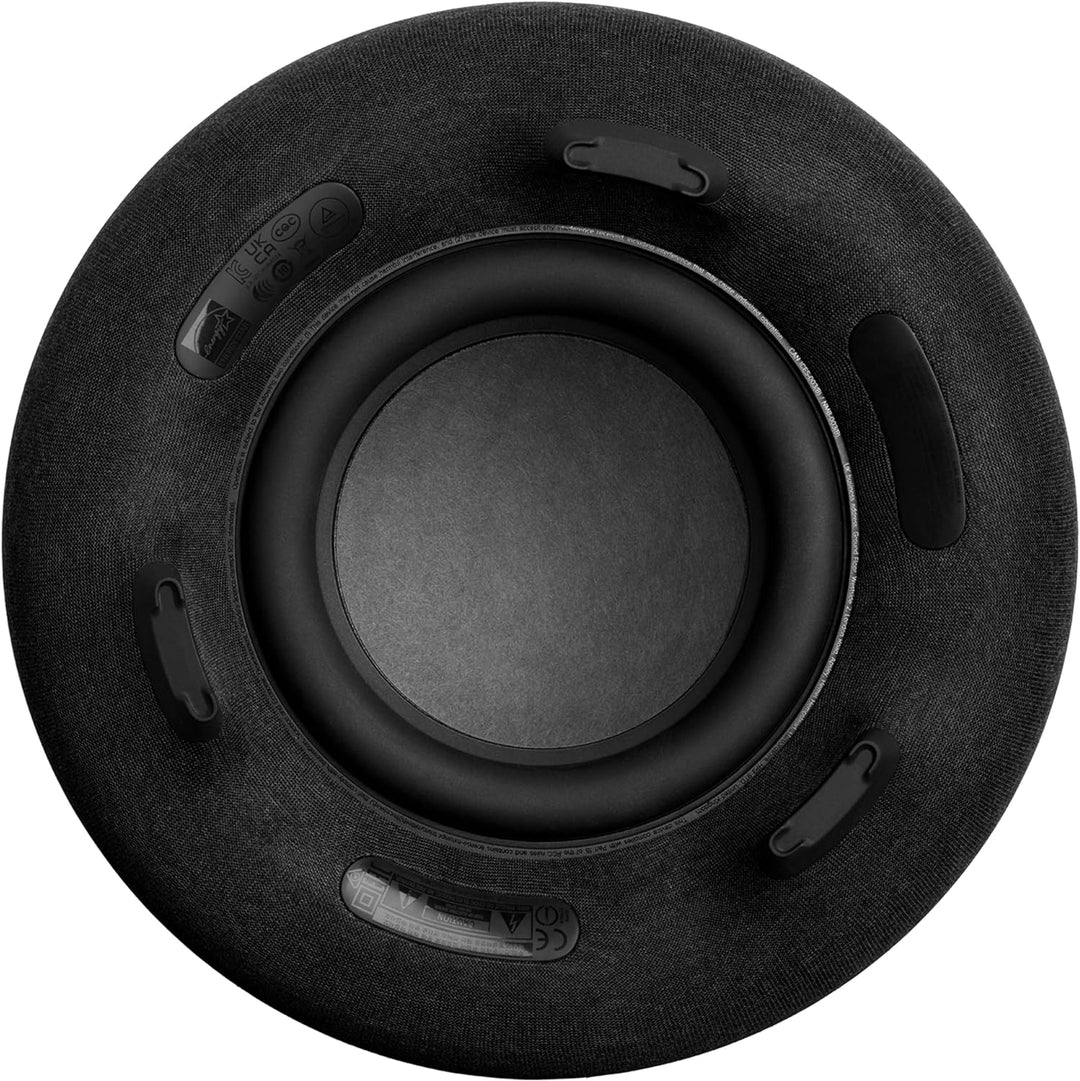 Harman Kardon Aura Bluetooth Box in Schwarz – Tragbarer Bluetooth Lautsprecher mit 360-Grad-Klang