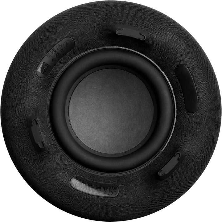 Harman Kardon Aura Bluetooth Box in Schwarz – Tragbarer Bluetooth Lautsprecher mit 360-Grad-Klang